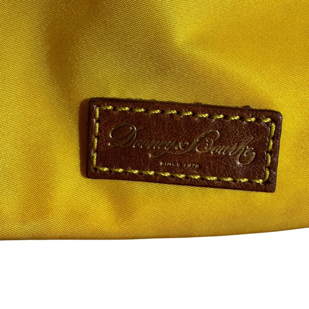 Dooney & Bourke Triple Zip Nylon Crossbody Purse Yellow